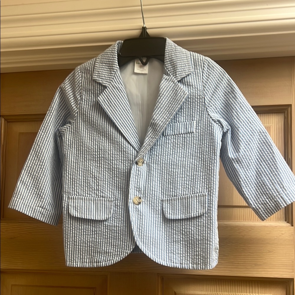 Starting Out Blue and White Blazer Light Summer Fabric size 24m/ 2yr
